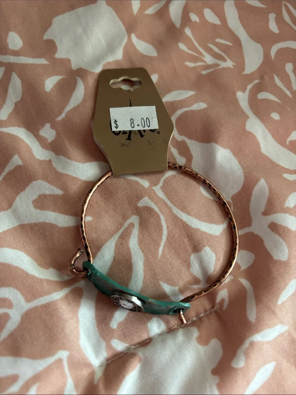 Green Enamel ID Bracelet with Center Accent